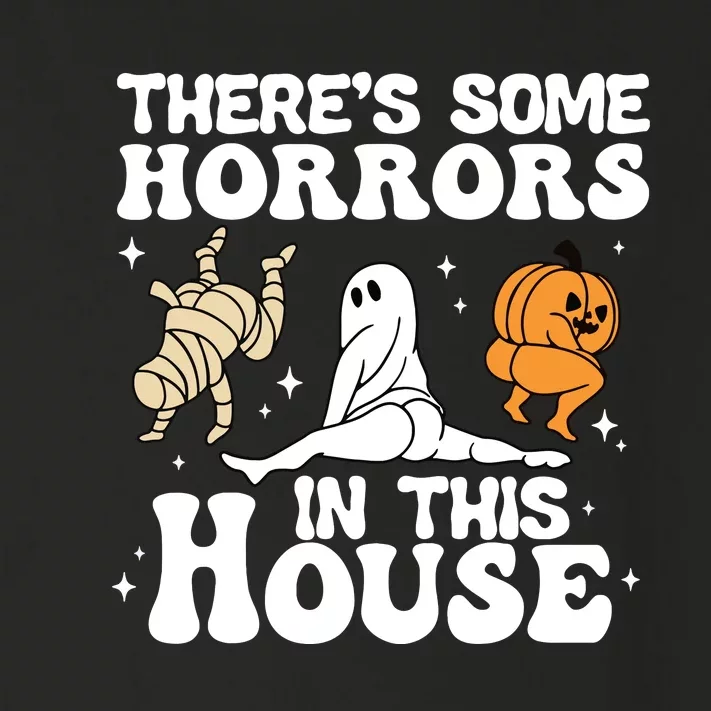 Theres Some Horrors In This House Ghost Pumpkin Halloween Toddler Long Sleeve Shirt