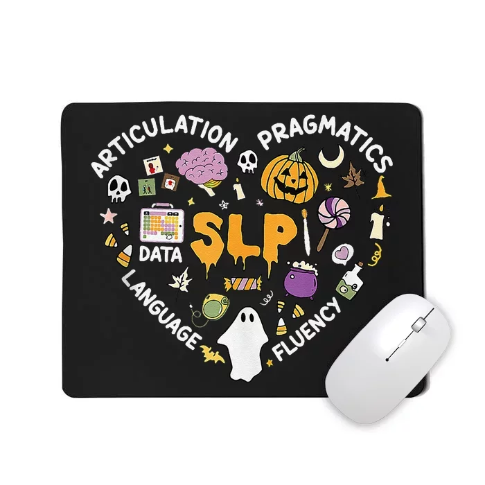 Therapy Slp Halloween Everyone Communicate Differently Spook Mousepad