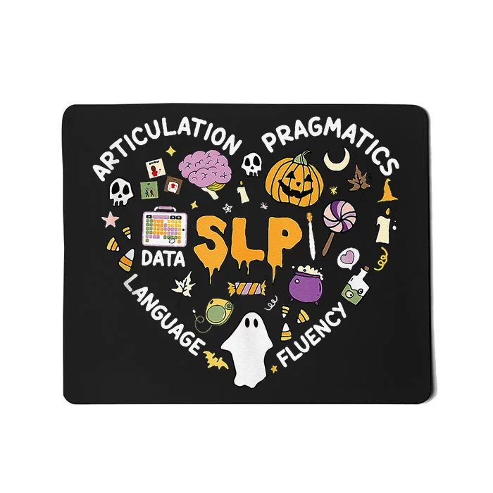 Therapy Slp Halloween Everyone Communicate Differently Spook Mousepad