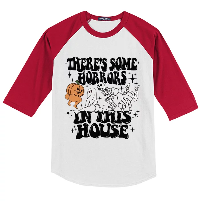 Theres Some Horrors In This House Kids Colorblock Raglan Jersey