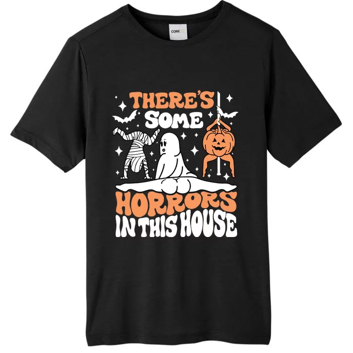 Theres Some Horrors In This House Ghost Pumpkin Halloween ChromaSoft Performance T-Shirt