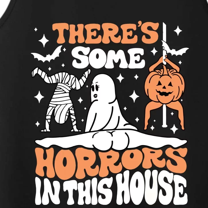 Theres Some Horrors In This House Ghost Pumpkin Halloween Performance Tank