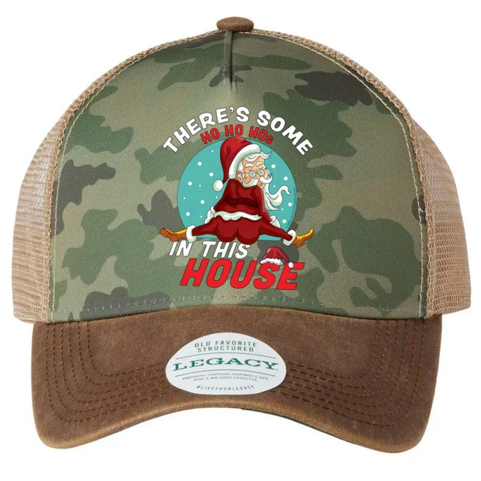 ThereS Some Ho Ho Hos In This House Christmas Santa Claus Gift Legacy Tie Dye Trucker Hat