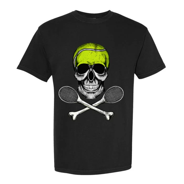 Tennis Skull Halloween Costume Garment-Dyed Heavyweight T-Shirt