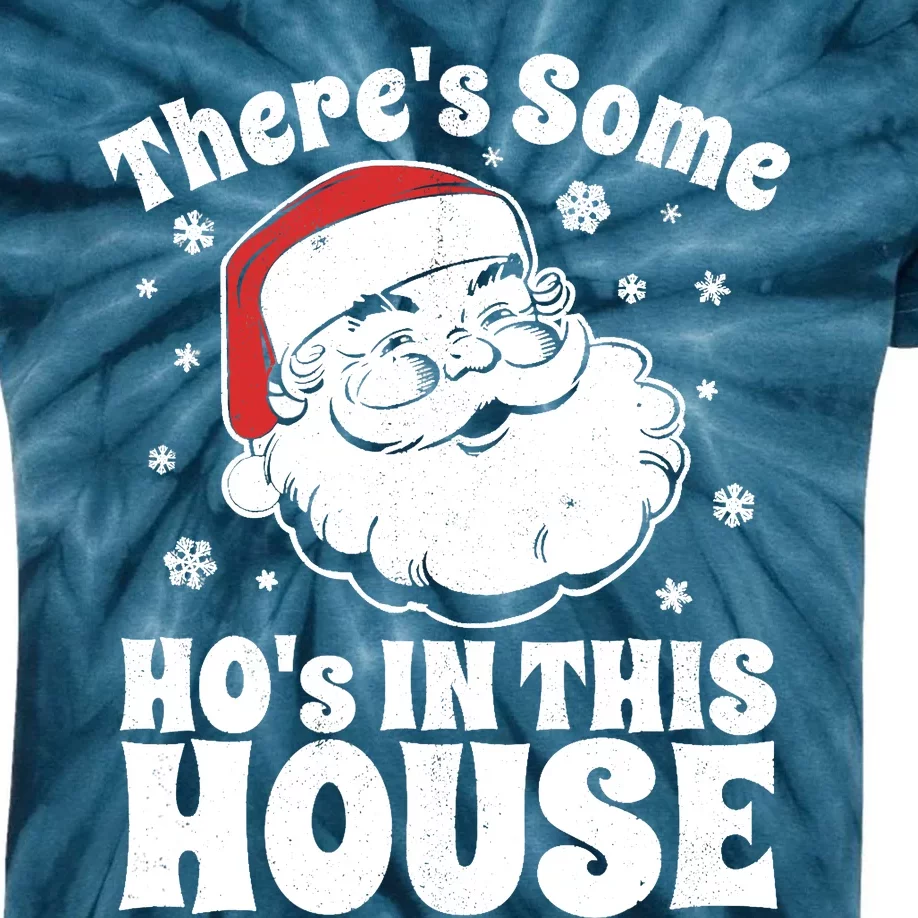 There's Some Ho's In This House Funny Christmas in July Gift Kids Tie-Dye T-Shirt