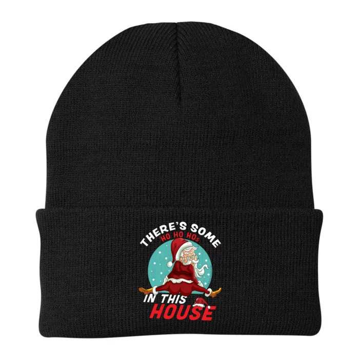 There's Some Ho Ho Hos In this House Christmas Santa Claus Knit Cap Winter Beanie