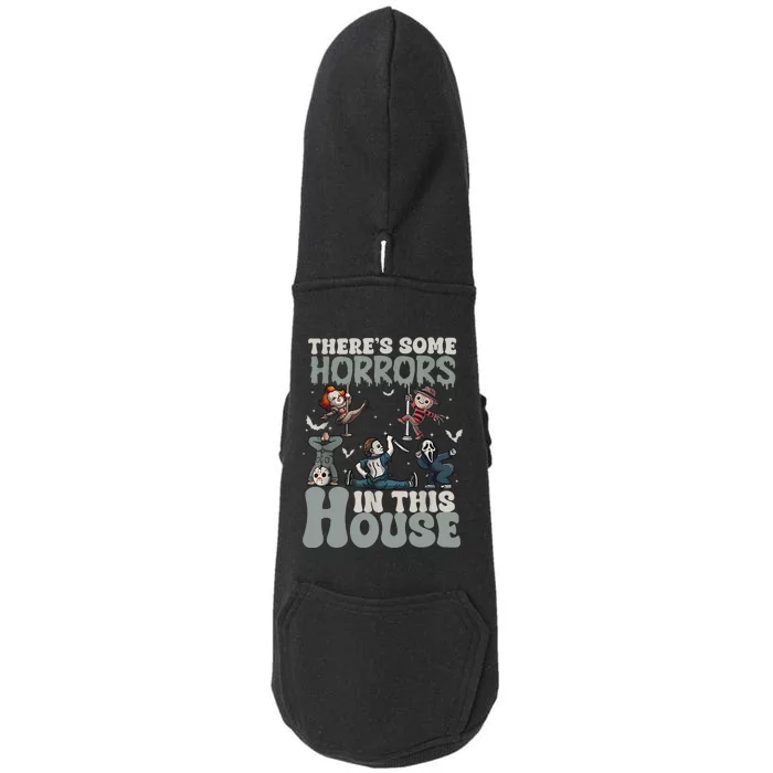 Theres Some Horrors In This House Funny Horror Characters Doggie 3-End Fleece Hoodie