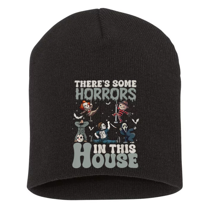 Theres Some Horrors In This House Funny Horror Characters Short Acrylic Beanie