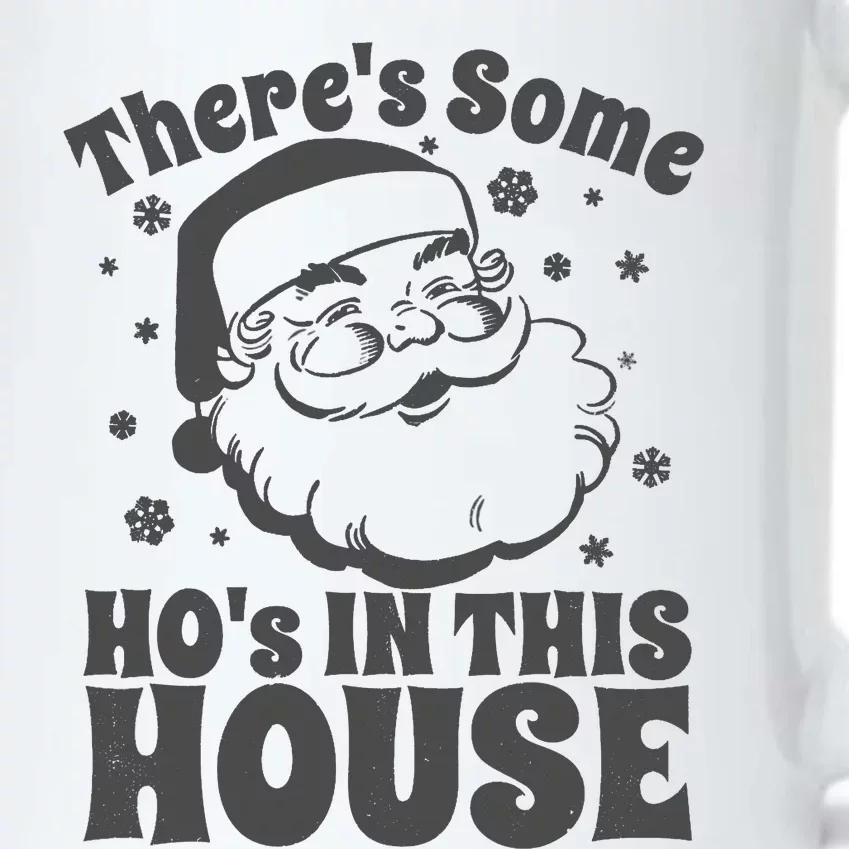 There's Some Ho's In This House Funny Christmas in July Gift Black Color Changing Mug