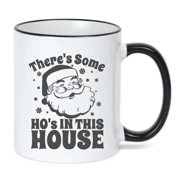 There's Some Ho's In This House Funny Christmas in July Gift Black Color Changing Mug