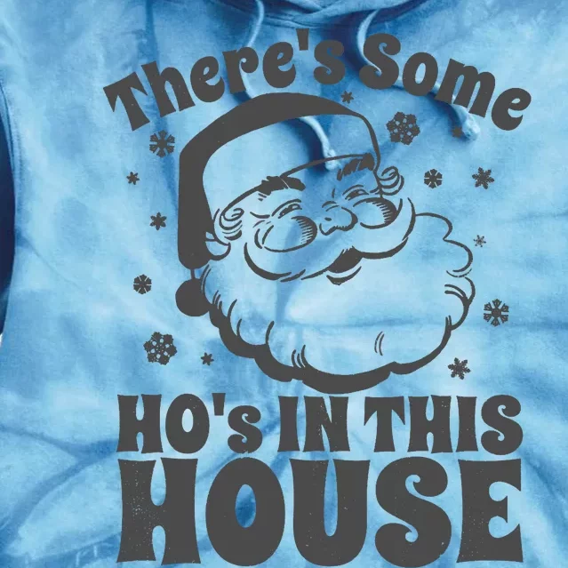 There's Some Ho's In This House Funny Christmas in July Gift Tie Dye Hoodie