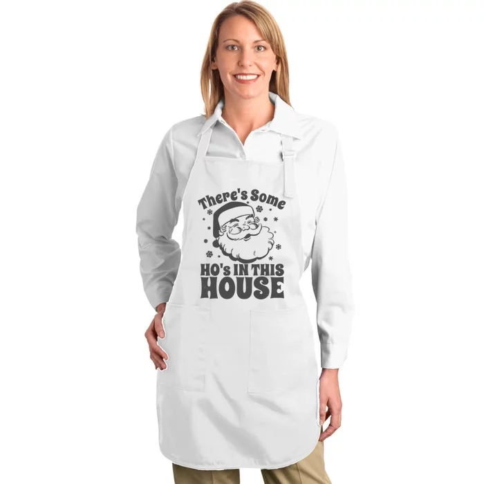 There's Some Ho's In This House Funny Christmas in July Gift Full-Length Apron With Pocket