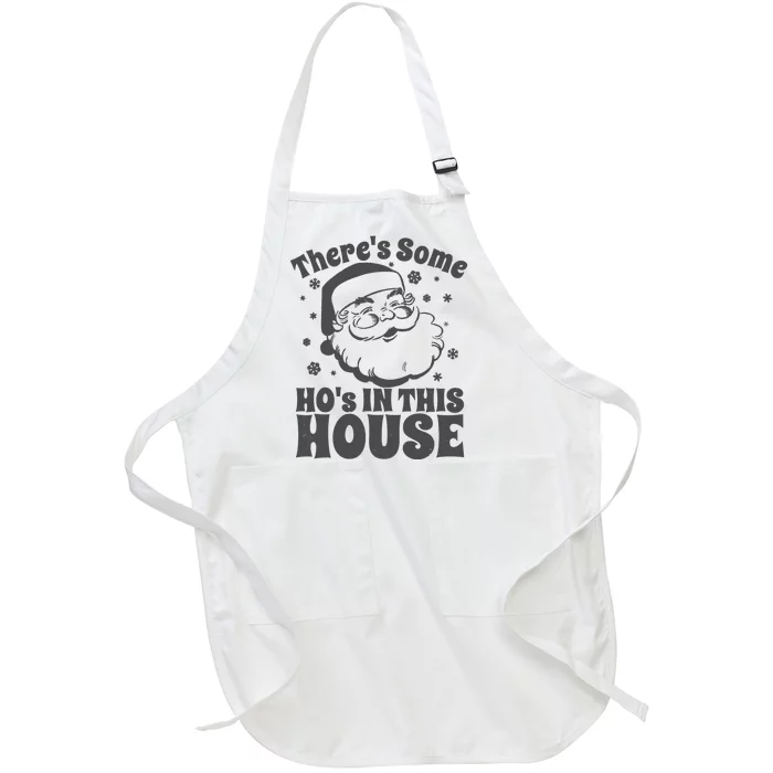 There's Some Ho's In This House Funny Christmas in July Gift Full-Length Apron With Pocket