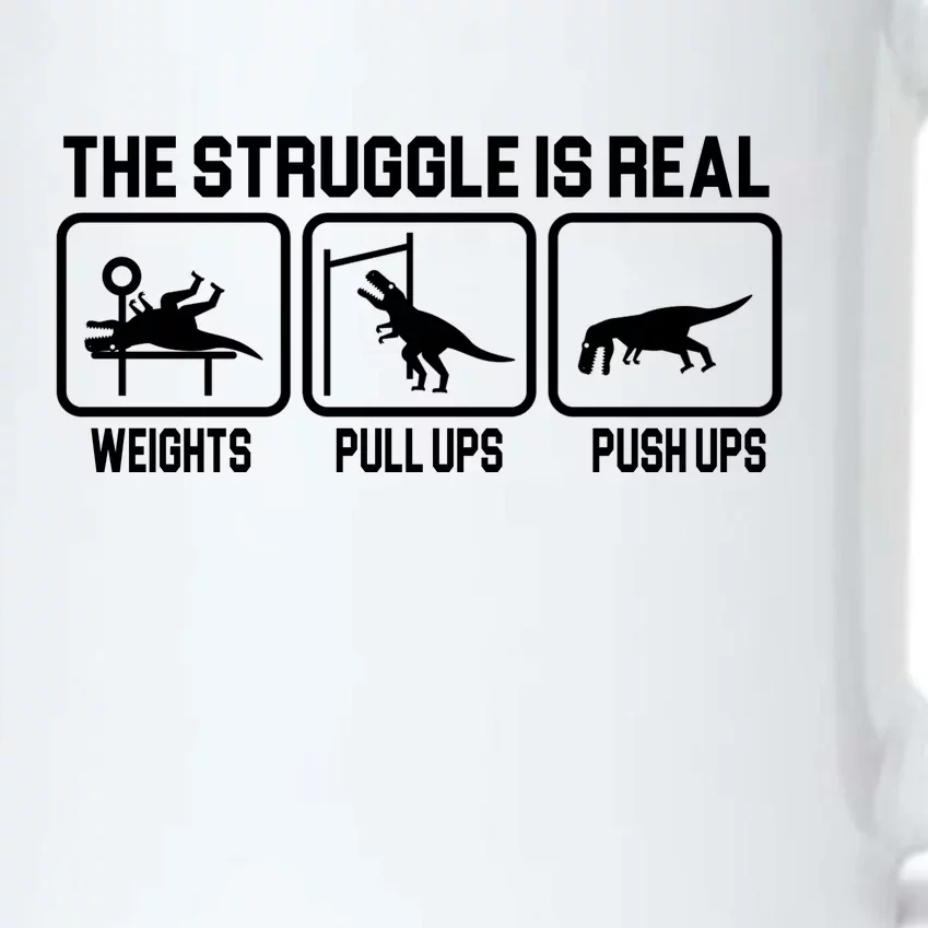 The Struggle Is Real Funny TRex Black Color Changing Mug