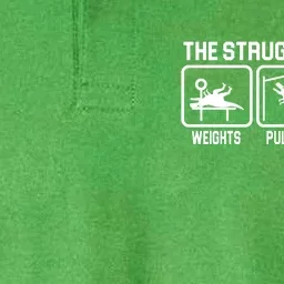 The Struggle Is Real Funny TRex Softstyle Adult Sport Polo