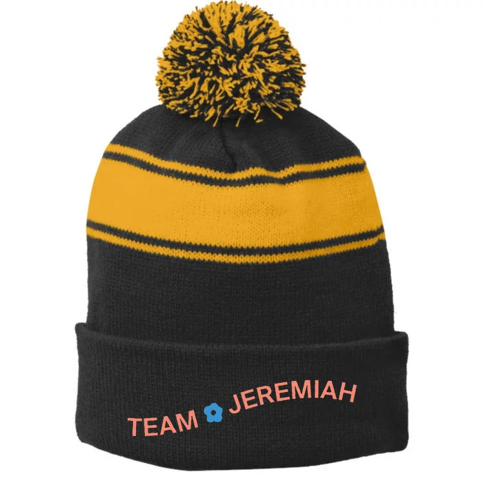 The Summer I Turned Pretty Team Jeremiah Wavy Stripe Pom Pom Beanie