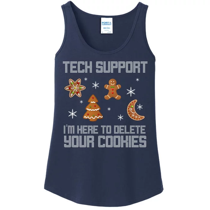 Tech Support I'm Here To Delete Your Cookies Ladies Essential Tank