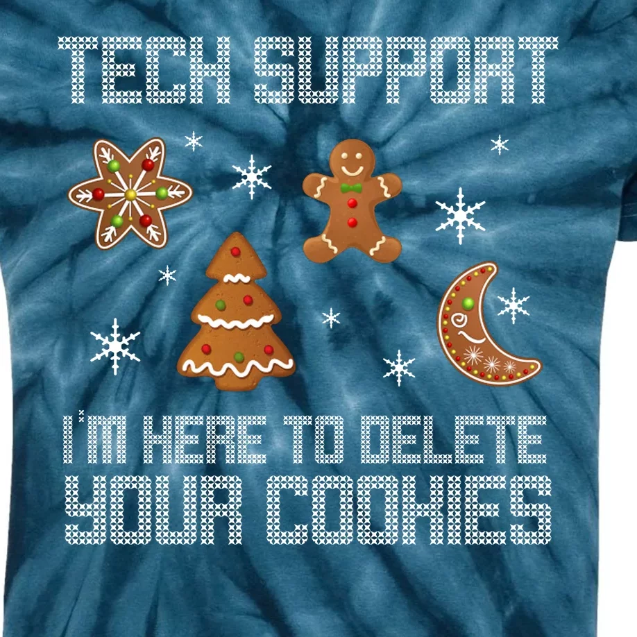 Tech Support I'm Here To Delete Your Cookies Kids Tie-Dye T-Shirt