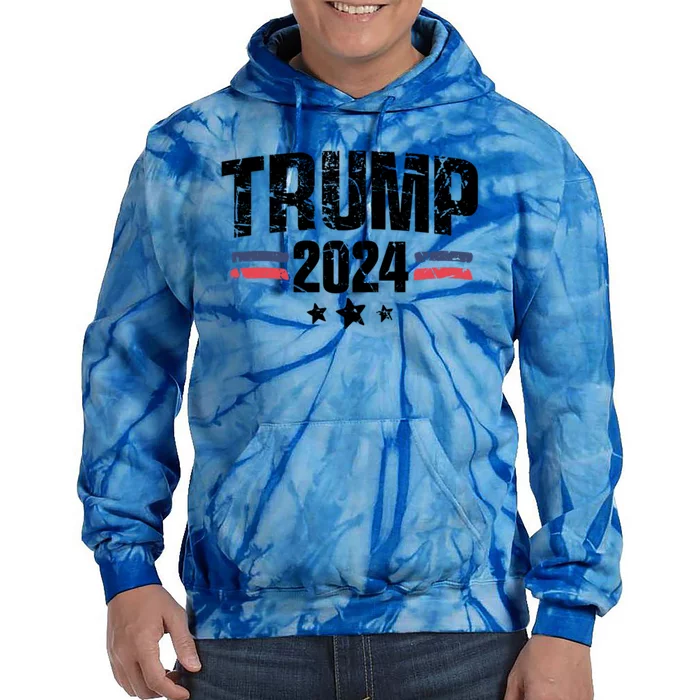 Two Sides IM Voting For The Felon Trump 2024 Us Elections Gift Tie Dye Hoodie