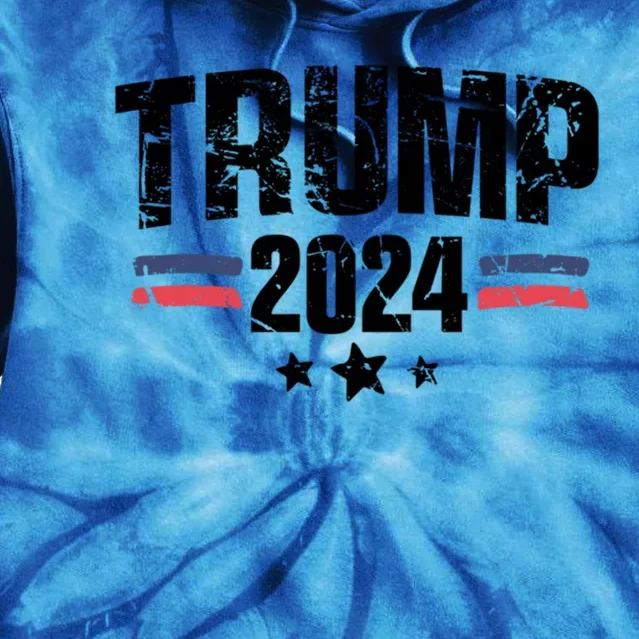 Two Sides IM Voting For The Felon Trump 2024 Us Elections Gift Tie Dye Hoodie