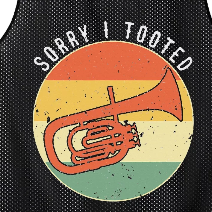 Tuba Sorry I Tooted Marching Band Tuba Mesh Reversible Basketball Jersey Tank