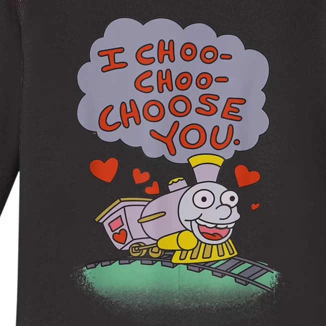 The Simpsons I Choo Choo Choose You Valentine's Day Card Baby Long Sleeve Bodysuit