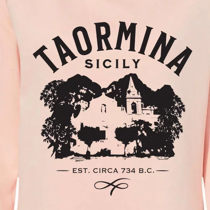 Taormina Sicily Italy Souvenir Design Womens California Wash Sweatshirt