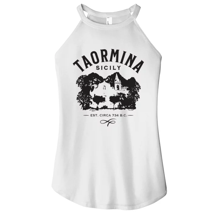 Taormina Sicily Italy Souvenir Design Women’s Perfect Tri Rocker Tank