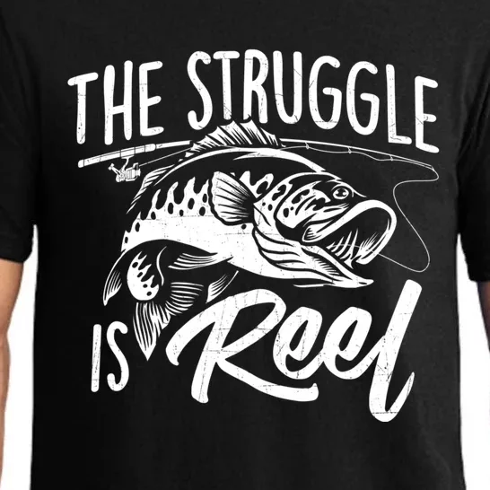 The Struggle Is Reel Fish Fishing Lover Angling Angler Pajama Set