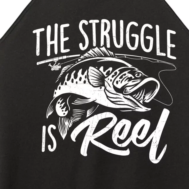 The Struggle Is Reel Fish Fishing Lover Angling Angler Women’s Perfect Tri Rocker Tank