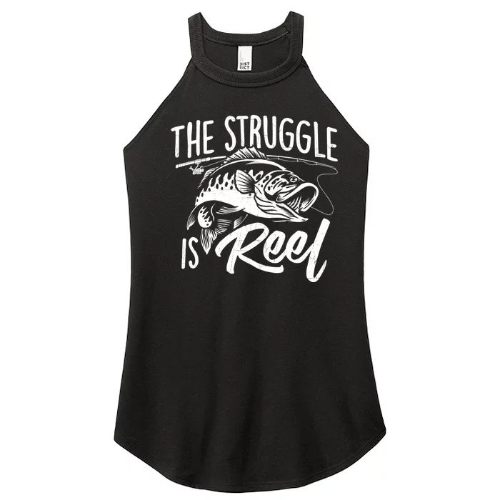 The Struggle Is Reel Fish Fishing Lover Angling Angler Women’s Perfect Tri Rocker Tank