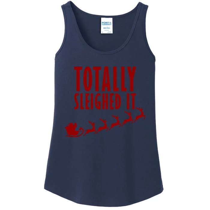 Totally Sleighed It Christmas Ladies Essential Tank