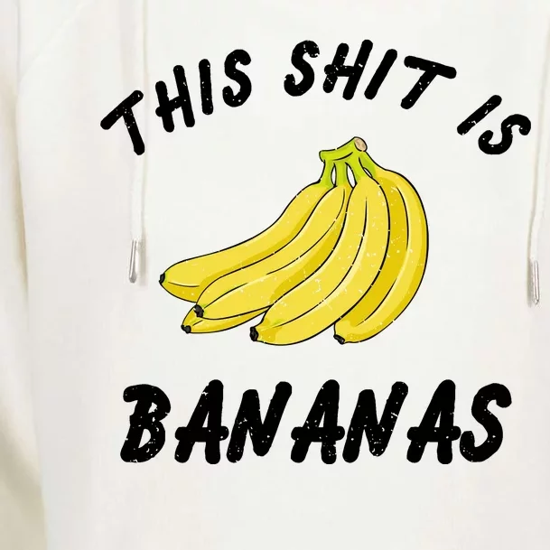 This Shit Is Bananas Womens Funnel Neck Pullover Hood