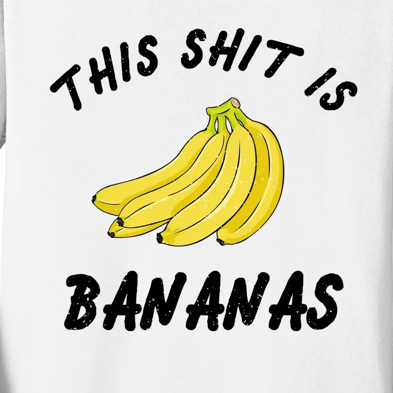 This Shit Is Bananas Kids Long Sleeve Shirt