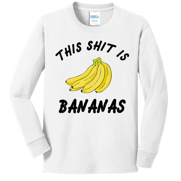 This Shit Is Bananas Kids Long Sleeve Shirt