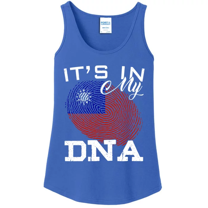 Taiwan Support Its In My Dna Taiwanese Lover Taiwan Flag Gift Ladies Essential Tank