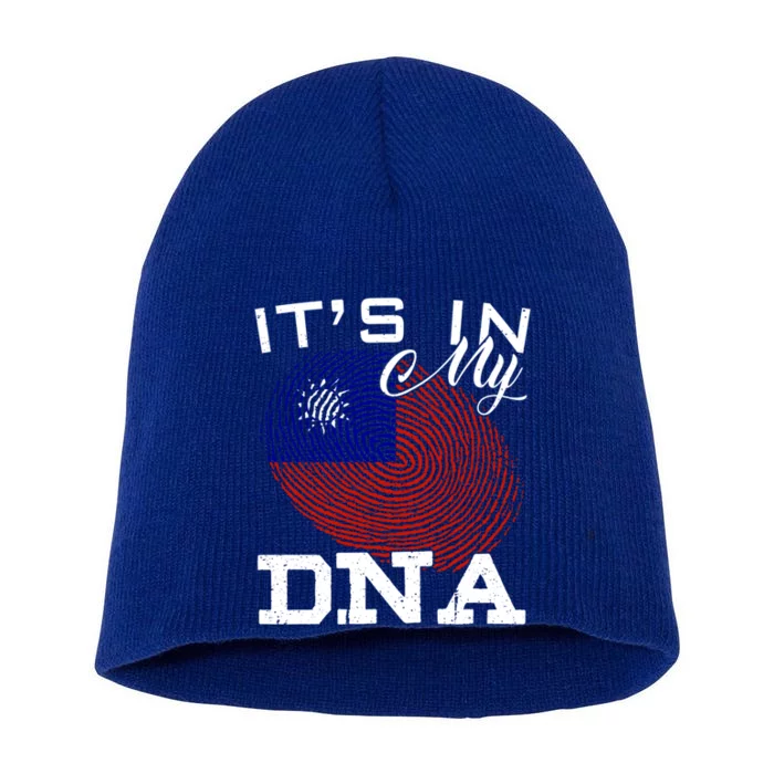 Taiwan Support Its In My Dna Taiwanese Lover Taiwan Flag Gift Short Acrylic Beanie