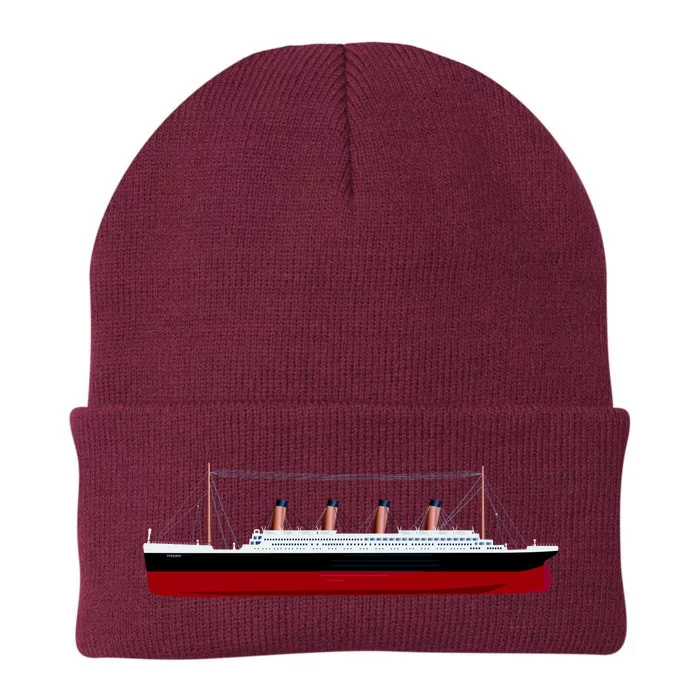 Titanic Ship Illustration Knit Cap Winter Beanie