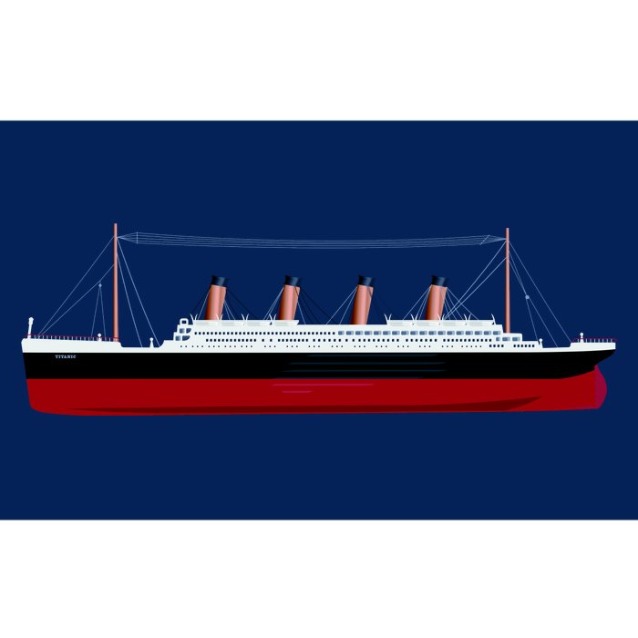 Titanic Ship Illustration Bumper Sticker