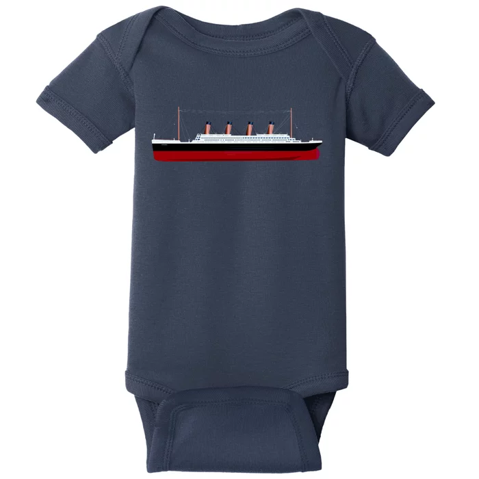 Titanic Ship Illustration Baby Bodysuit