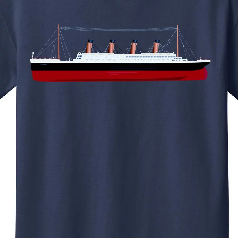 Titanic Ship Illustration Kids T-Shirt