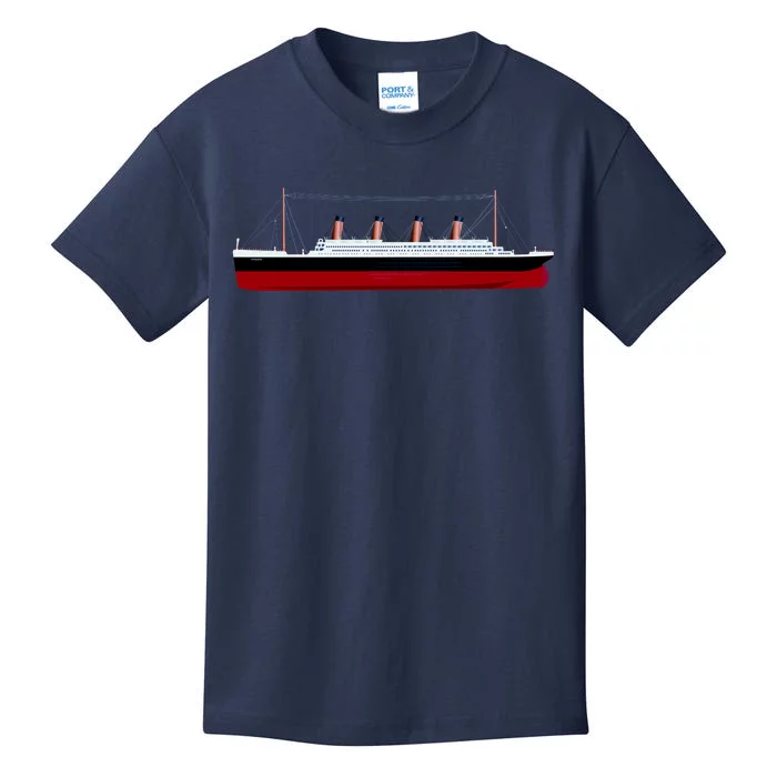 Titanic Ship Illustration Kids T-Shirt