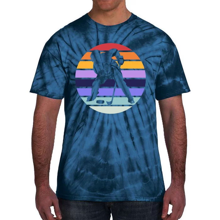 Team Sport | Ice Hockey Lover | Retro Ice Hockey Player Tie-Dye T-Shirt