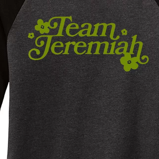 The Summer I Turned Pretty Team Jeremiah Floral Women's Tri-Blend 3/4-Sleeve Raglan Shirt