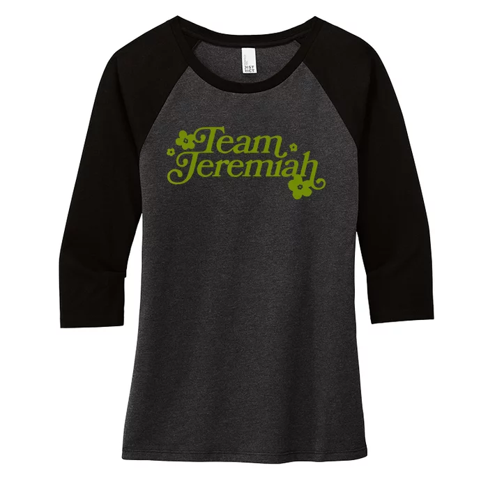 The Summer I Turned Pretty Team Jeremiah Floral Women's Tri-Blend 3/4-Sleeve Raglan Shirt