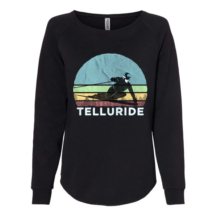 Telluride Ski Illustration / Retro Vintage Telluride Co Gift Womens California Wash Sweatshirt