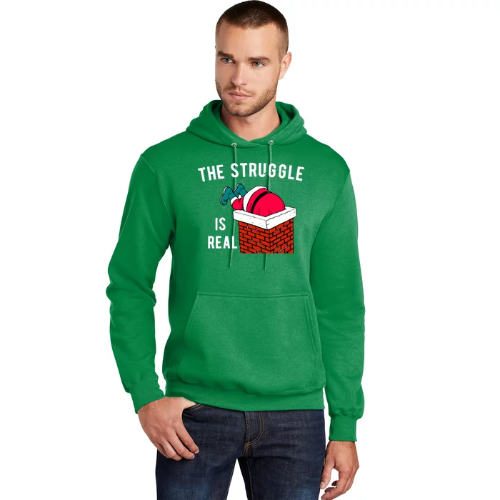 The Struggle Is Real Santa Funny Holiday Hoodie