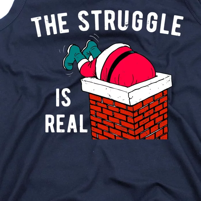 The Struggle Is Real Santa Funny Holiday Tank Top