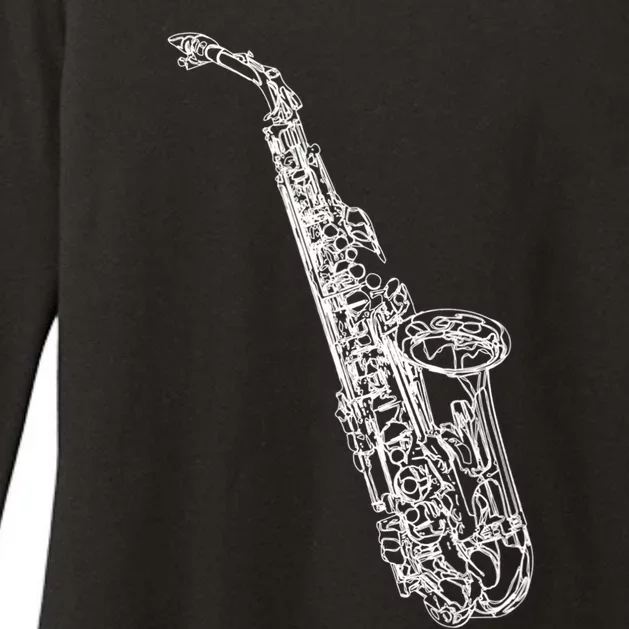 Tenor Saxophone Jazz Music Saxophonist Funny Gift Womens CVC Long Sleeve Shirt