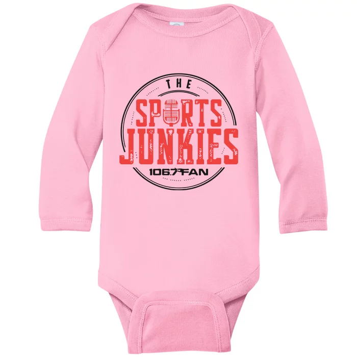 The Sports Junkies 1067 The Fan Baby Long Sleeve Bodysuit